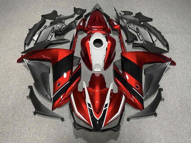 Rouge Noir & Blanc 15-18 Yamaha R3 Carénage Rouge Noir & Blanc 15-18 Yamaha R3 Carénage