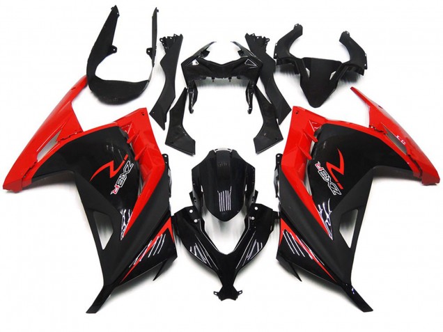 Rouge & Noir Brillant 13-18 Kawasaki Ninja 300 Carénage Rouge & Noir Brillant 13-18 Kawasaki Ninja 300 Carénage
