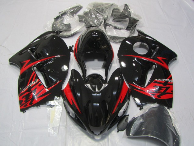 Rouge & Noir Brillant 97-07 Suzuki GSXR 1300 Carénage Rouge & Noir Brillant 97-07 Suzuki GSXR 1300 Carénage