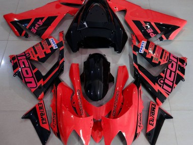 Rouge & Noir & Logos 04-05 Kawasaki ZX10R Carénage