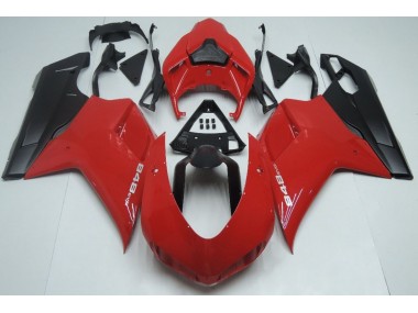 Rouge Noir Mat 07-14 Ducati 848 1098 1198 Carénage