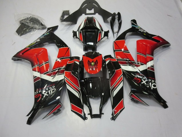 Rouge Noir Spécial 11-15 Kawasaki ZX10R Carénage Rouge Noir Spécial 11-15 Kawasaki ZX10R Carénage