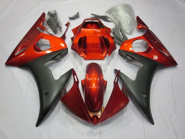 Rouge / Orange Mat 03-04 Yamaha R6 Carénage