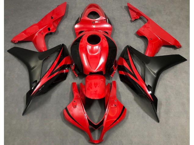 Rouge Perle & Noir 07-08 Honda CBR600RR Carénage Rouge Perle & Noir 07-08 Honda CBR600RR Carénage