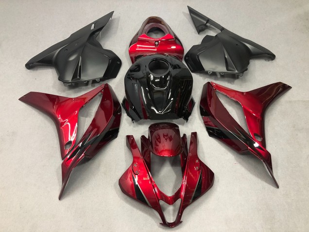 Rouge Profond Avec Du Noir 09-12 Honda CBR600RR Carénage Rouge Profond Avec Du Noir 09-12 Honda CBR600RR Carénage