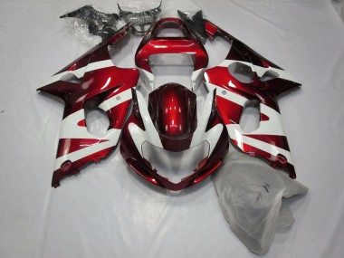 Rouge Profond & Blanc 00-02 Suzuki GSXR 1000 Carénage