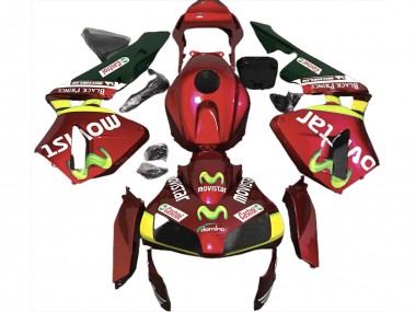 Rouge Profond Movistar 03-04 Honda CBR600RR Carénage