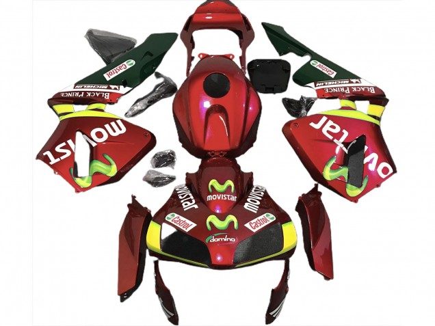 Rouge Profond Movistar 03-04 Honda CBR600RR Carénage Rouge Profond Movistar 03-04 Honda CBR600RR Carénage