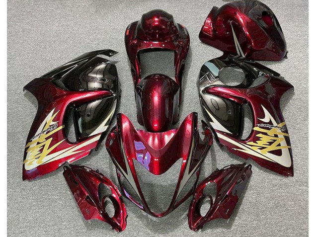 Rouge Profond & Or 08-20 Suzuki GSXR 1300 Carénage Rouge Profond & Or 08-20 Suzuki GSXR 1300 Carénage