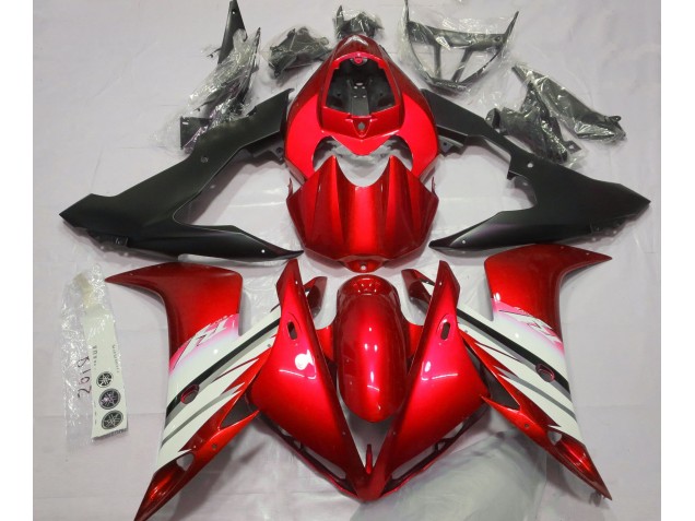 Rouge Vif & Blanc 04-06 Yamaha R1 Carénage Rouge Vif & Blanc 04-06 Yamaha R1 Carénage