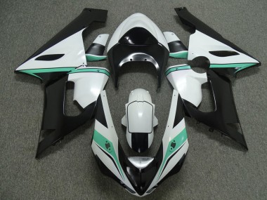 Sarcelle Blanc & Noir 05-06 Kawasaki ZX6R Carénage