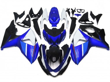 Solide Brillant Noir Bleu Blanc 09-16 Suzuki GSXR 1000 Carénage
