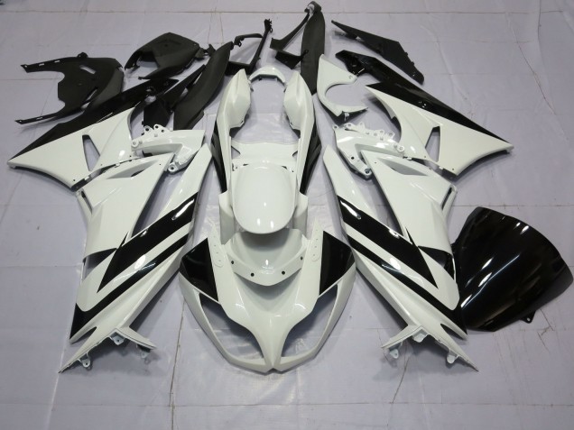 Spécial Blanc Noir 09-12 Kawasaki ZX6R Carénage Spécial Blanc Noir 09-12 Kawasaki ZX6R Carénage