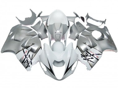 Style Argent & Blanc Brillant OEM 97-07 Suzuki GSXR 1300 Carénage