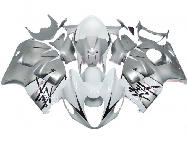 Style Argent & Blanc Brillant OEM 97-07 Suzuki GSXR 1300 Carénage Style Argent & Blanc Brillant OEM 97-07 Suzuki GSXR 1300 Carénage