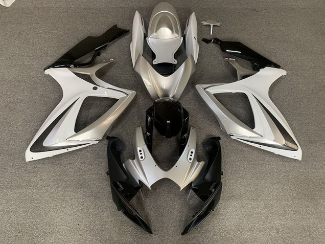 Style Blanc Argenté OEM 06-07 Suzuki GSXR 600-750 Carénage Style Blanc Argenté OEM 06-07 Suzuki GSXR 600-750 Carénage