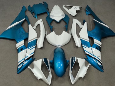 Style Blanc Brillant & Bleu Clair OEM 08-16 Yamaha R6 Carénage