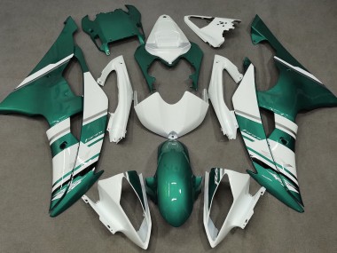 Style Blanc Brillant & Vert Écume De Mer OEM 08-16 Yamaha R6 Carénage