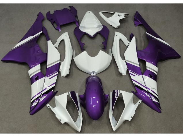 Style Blanc Brillant & Violet OEM 08-16 Yamaha R6 Carénage Style Blanc Brillant & Violet OEM 08-16 Yamaha R6 Carénage