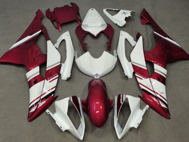 Style Blanc & Rouge Brillant OEM 08-16 Yamaha R6 Carénage