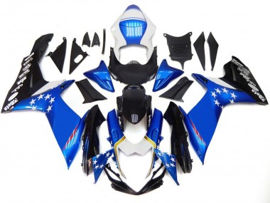 Style Bleu Avec Des Étoiles Rouges 11-24 Suzuki GSXR 600-750 Carénage