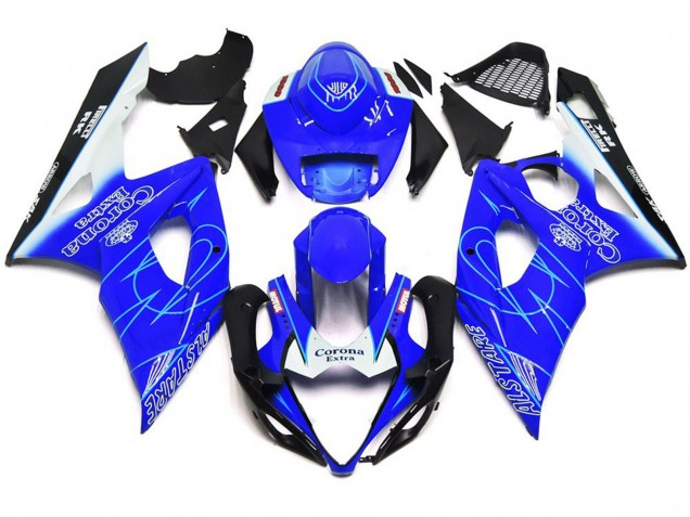 Style Bleu & Blanc Corona 05-06 Suzuki GSXR 1000 Carénage Style Bleu & Blanc Corona 05-06 Suzuki GSXR 1000 Carénage