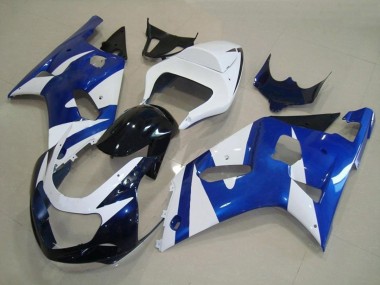 Style Bleu & Blanc OEM 01-03 Suzuki GSXR 600-750 Carénage