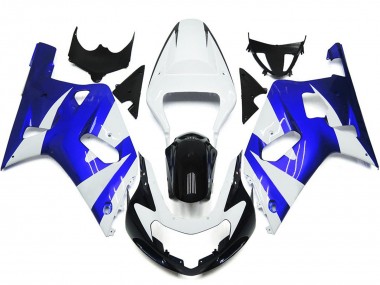 Style Bleu & Blanc Éclatant OEM 01-03 Suzuki GSXR 600-750 Carénage
