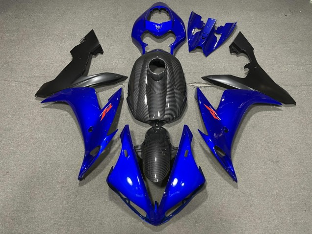 Style Bleu Brillant & Fibre De Carbone 04-06 Yamaha R1 Carénage Style Bleu Brillant & Fibre De Carbone 04-06 Yamaha R1 Carénage