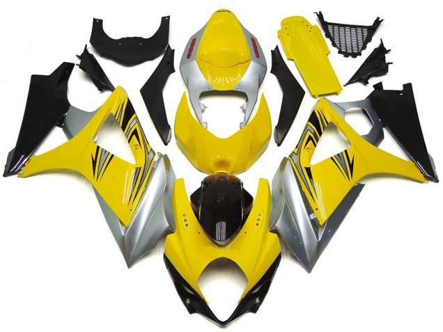 Style Jaune & Argent OEM 07-08 Suzuki GSXR 1000 Carénage Style Jaune & Argent OEM 07-08 Suzuki GSXR 1000 Carénage