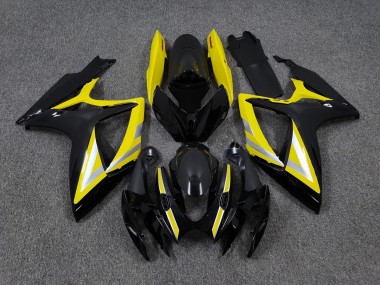 Style Noir & Jaune OEM 06-07 Suzuki GSXR 600-750 Carénage