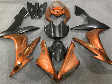 Style Orange Brillant & Fibre De Carbone 04-06 Yamaha R1 Carénage