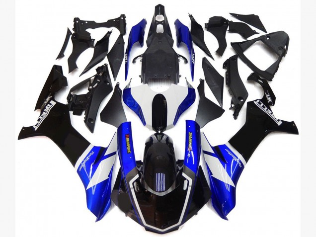 Style Personnalisé Bleu & Blanc 15-19 Yamaha R1 Carénage Style Personnalisé Bleu & Blanc 15-19 Yamaha R1 Carénage