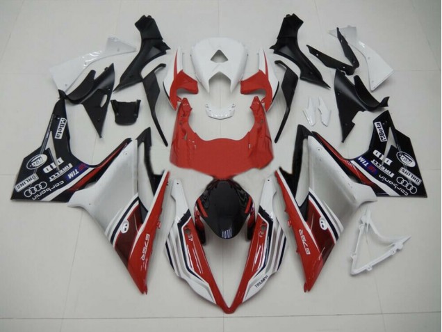 Style Rouge Blanc & Noir 13-16 Triumph Daytona 675 Carénage