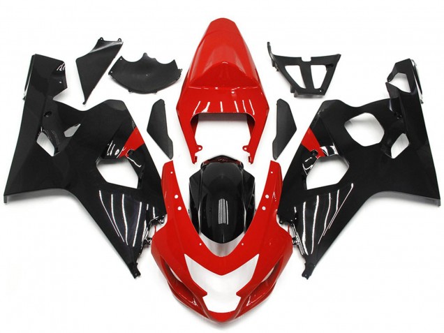 Style Rouge & Noir Brillant 04-05 Suzuki GSXR 600-750 Carénage Style Rouge & Noir Brillant 04-05 Suzuki GSXR 600-750 Carénage