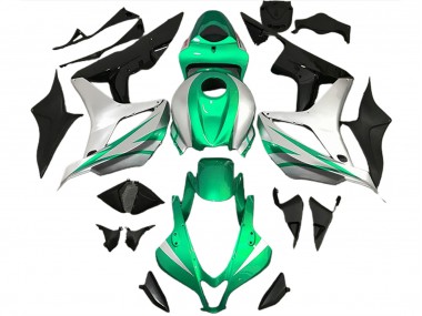 Style Vert Vif & Argent OEM 07-08 Honda CBR600RR Carénage