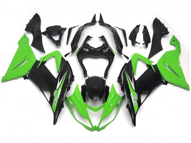 Style Vibrant Vert & Noir OEM 13-18 Kawasaki ZX6R Carénage Style Vibrant Vert & Noir OEM 13-18 Kawasaki ZX6R Carénage