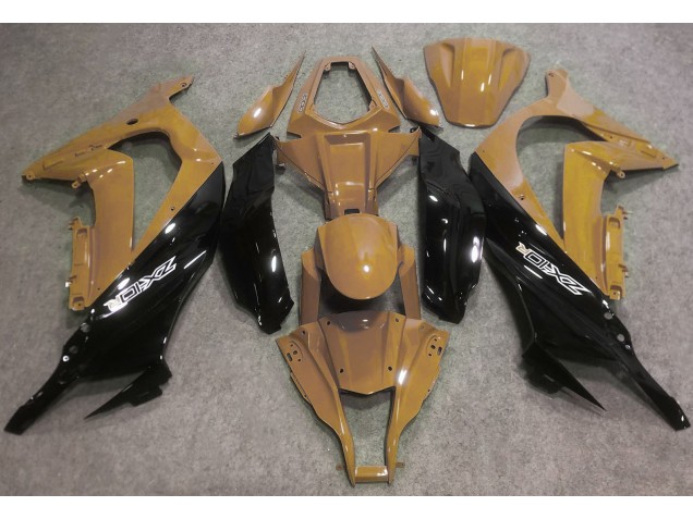 Tan Du Désert & Noir 16-19 Kawasaki ZX10R Carénage Tan Du Désert & Noir 16-19 Kawasaki ZX10R Carénage