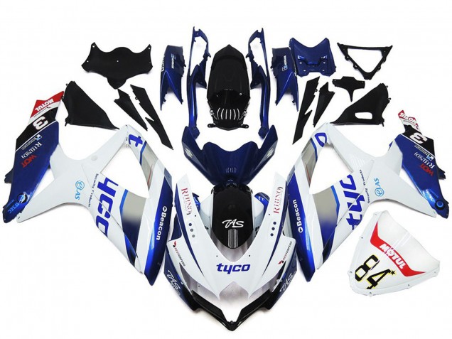 Tyco Style Personnalisé Brillant 08-10 Suzuki GSXR 600-750 Carénage Tyco Style Personnalisé Brillant 08-10 Suzuki GSXR 600-750 Carénage