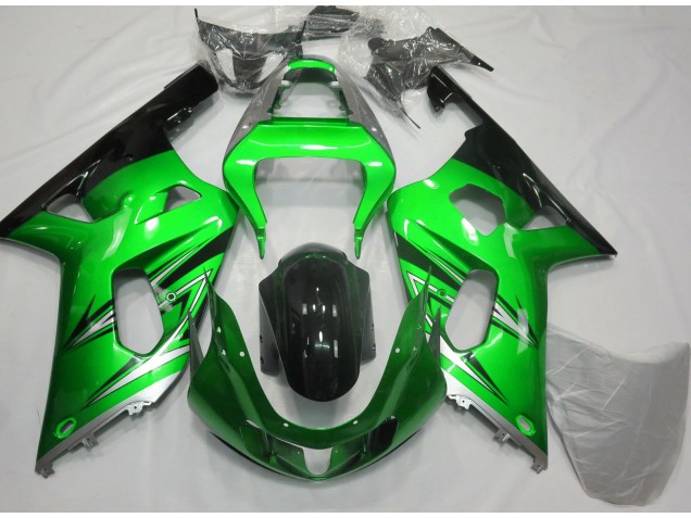 Vert & Argent 01-03 Suzuki GSXR 600-750 Carénage Vert & Argent 01-03 Suzuki GSXR 600-750 Carénage