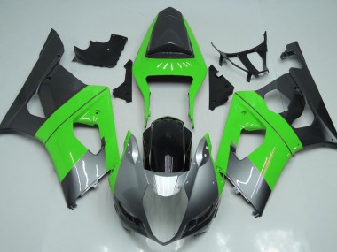 Vert Argent & Noir 03-04 Suzuki GSXR 1000 Carénage