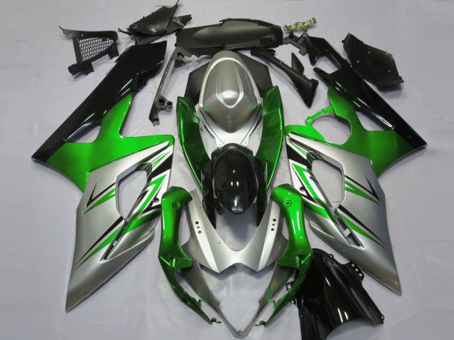 Vert Argent & Noir 05-06 Suzuki GSXR 1000 Carénage Vert Argent & Noir 05-06 Suzuki GSXR 1000 Carénage