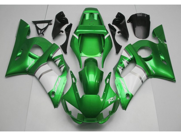 Vert Blanc 98-02 Yamaha R6 Carénage Vert Blanc 98-02 Yamaha R6 Carénage