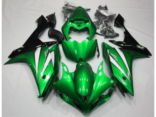 Vert Blanc & Noir 07-08 Yamaha R1 Carénage Vert Blanc & Noir 07-08 Yamaha R1 Carénage