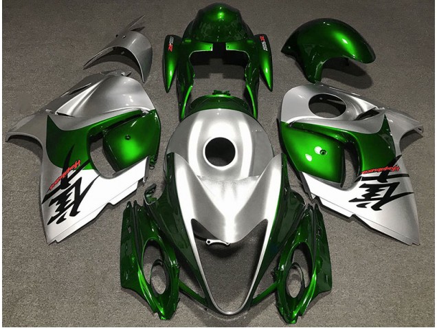 Vert Brillant & Argent 08-20 Suzuki GSXR 1300 Carénage Vert Brillant & Argent 08-20 Suzuki GSXR 1300 Carénage