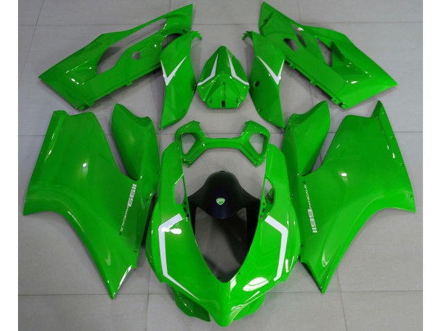 Vert Brillant & Blanc 11-14 Ducati 1199 Carénage Vert Brillant & Blanc 11-14 Ducati 1199 Carénage