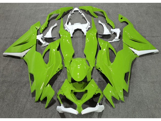 Vert Brillant & Blanc 19-23 Kawasaki ZX6R Carénage Vert Brillant & Blanc 19-23 Kawasaki ZX6R Carénage