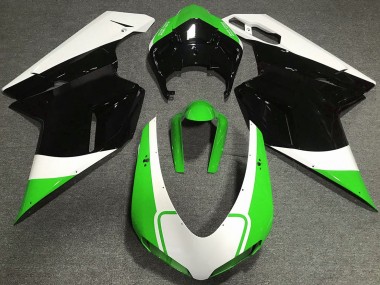Vert Brillant Blanc & Noir 07-14 Ducati 848 1098 1198 Carénage