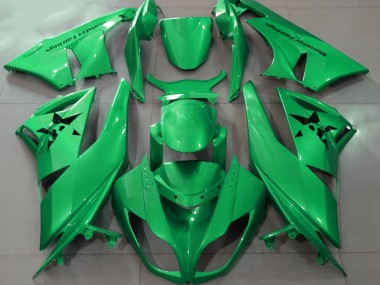 Vert Brillant & Logos Personnalisés 09-12 Kawasaki ZX6R Carénage