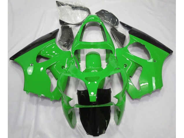 Vert Brillant & Noir 00-02 Kawasaki ZX6R Carénage Vert Brillant & Noir 00-02 Kawasaki ZX6R Carénage